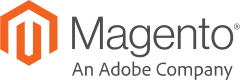 magento 2 logo with adobe company caption and magento word written out